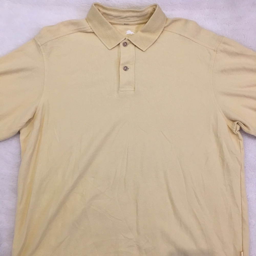 Tommy Bahama Yellow Polo Shirt Size Large - Picture 3 of 7